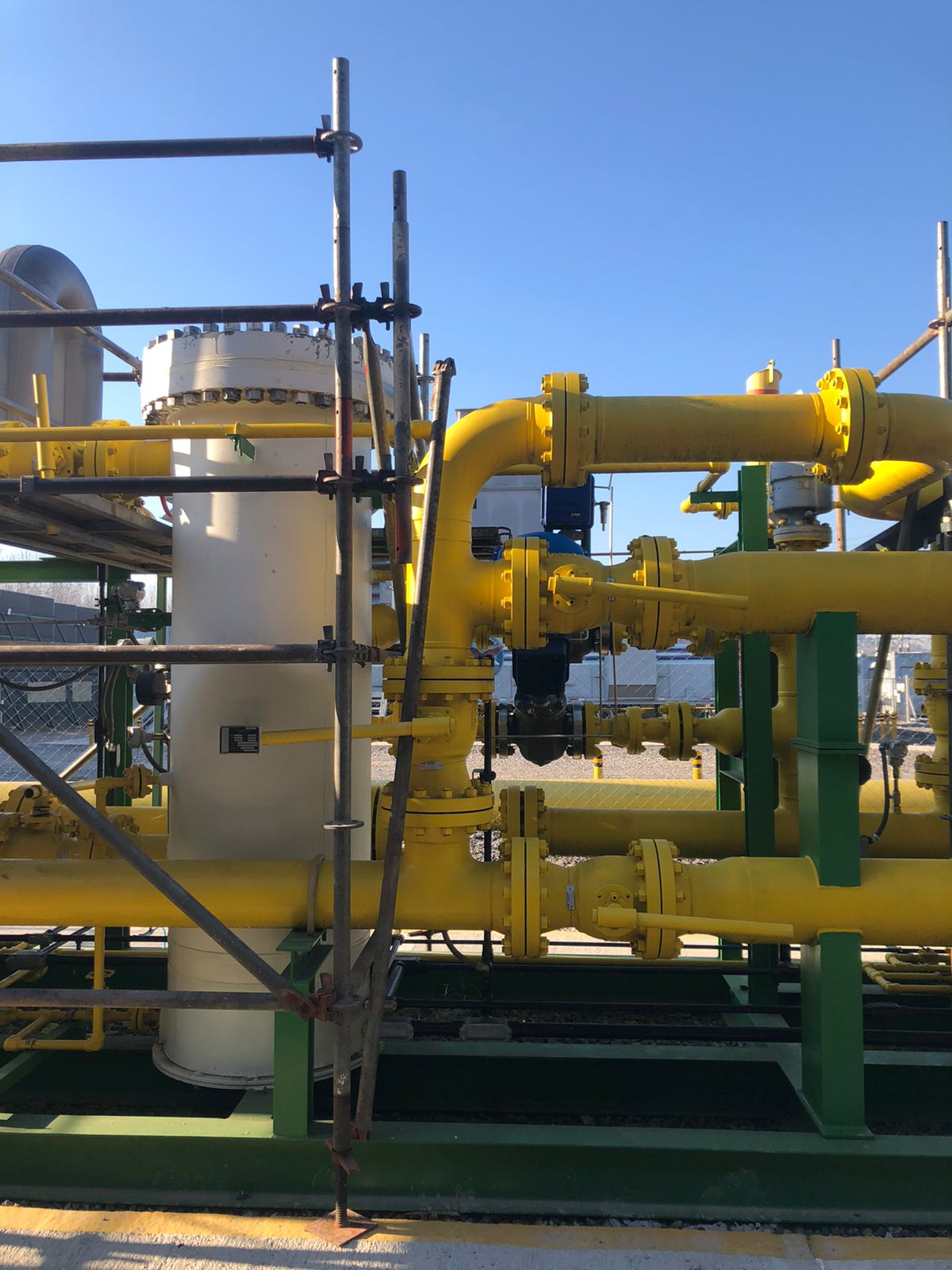 Andamio Multidireccional sobre Tuberías de Gas